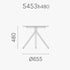 Nolita 5453 Garden Table Round / H49cm